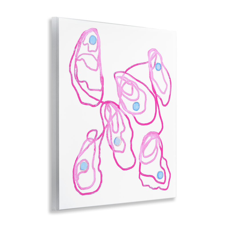 Plaque murale Minimalist Pink Oysters, design par Lil 'Rue