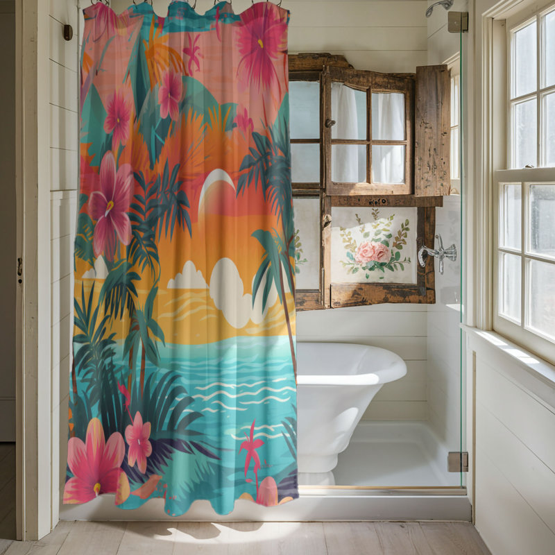 Shore - Premium Shower Curtain, 74"H x 71"W