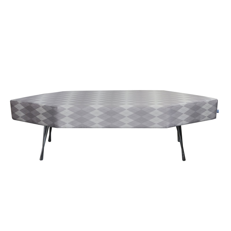 Cube Upholstered Bench, Beige, 100% Polyamide