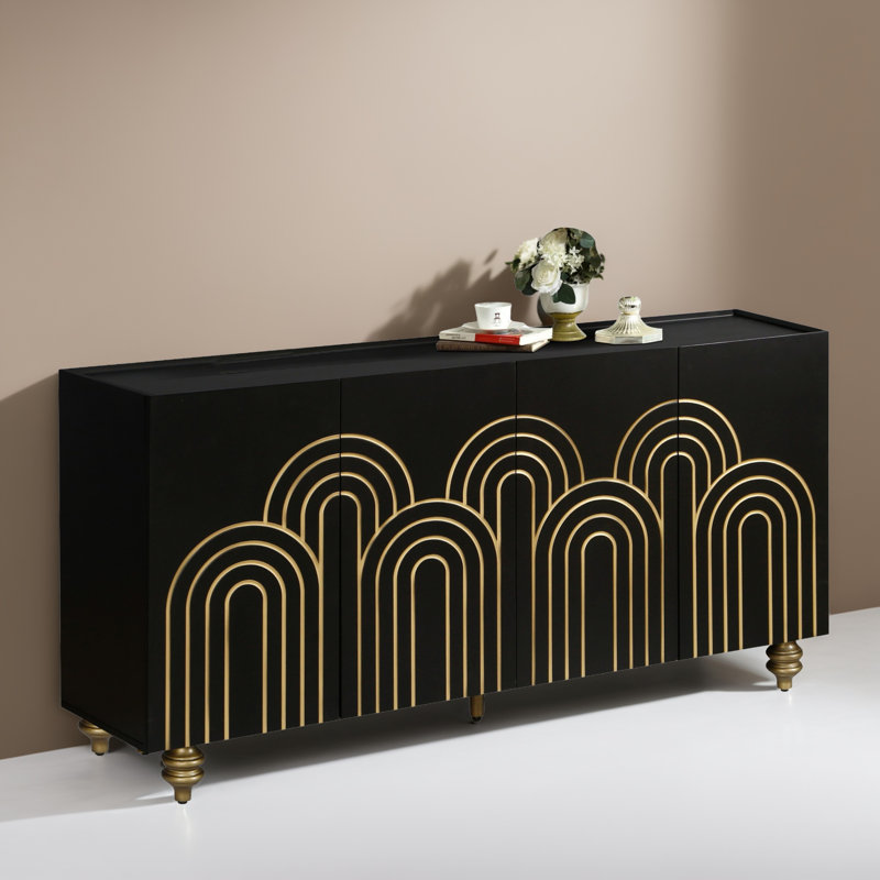 Console 59,82 po, Noir