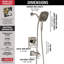 Ensemble de robinet de douche à double fonction en nickel brossé Ashlyn 17 Series avec pomme de douche double 2 en 1 In2ition avec douchette à main, ensemble de garniture de valve, acier inoxydable (valve non incluse)-14622259
