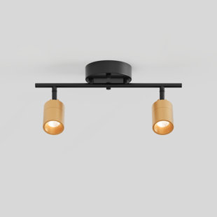 Shura 2-Light Integrated LED Track Light with Rotatable Heads, 1 ft. Fixed Track Lighting Kit, 3000k