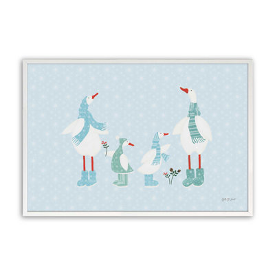 «Ducks In The Snow I» par Yvette St. Amant, reproduction d'art