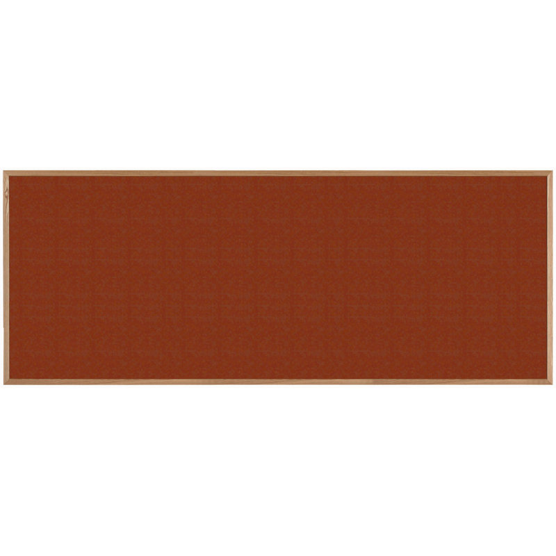 Wall Cork Bulletin Board, 48" H x 120" W, Brown