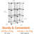 Basics 6-Cube Wire Grid Stackable Storage Shelves, 12 x 12-Inches, Black, 12.6"D x 26"W x 38"H-110001044