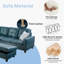 Canapé modulaire rembourré en L avec repose-pieds 3 pièces Erynne-575160876-575160873