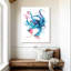 Blue Octopus Splash sur impression sur toile-969174807