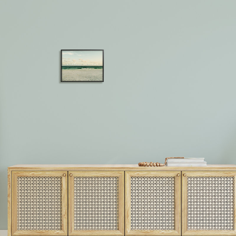 " Endless Summer Beach Coast Waves " by Lil' Rue, Midnight Black Framed Giclee, 11" H x 14" W x 1.5" D