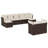 Vidaxl Garden Sofa Set Brown, Cream White