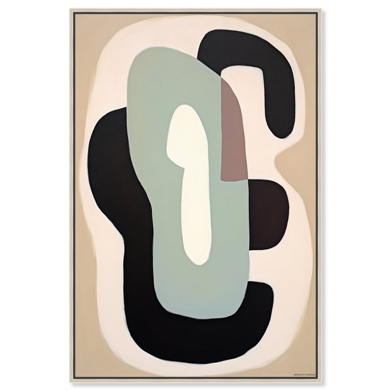 Art abstrait abstrait numérique à formes abstraites par Art Remedy, Cadre argenté, H 16 po x l 11 po