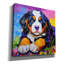  «Wouf Bernese Mountain Dog» par Rich Monet, art mural sur toile, 26 po x 26 po