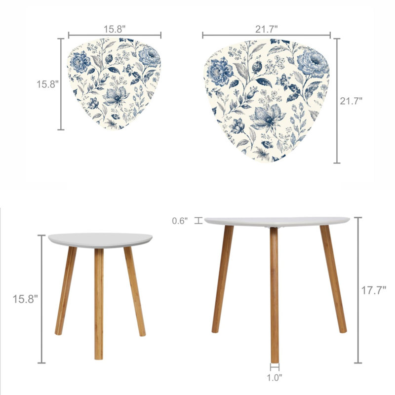 Ensemble de 2 tables basses gigognes Triangle
