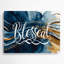 «Thanksgiving Blessed Script Designs», art mural en métal gris