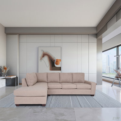 L Shaped Sectional Sofas For Living Room, Modern Sectional Couches For Bedrooms, Apartment With Solid Wood Frame (Polyester Nylon) (Sectional)