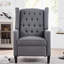 Fauteuil à oreilles inclinable manuel, fauteuil à oreilles larges Margheoala-779473770