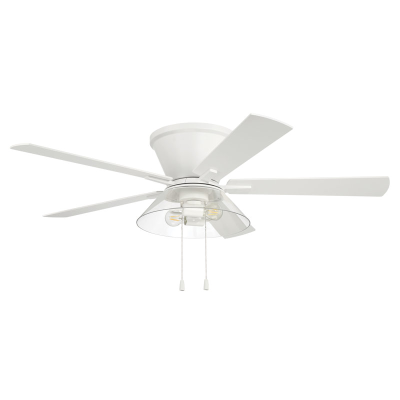 52'' Ceiling Fan with LED Lights, White