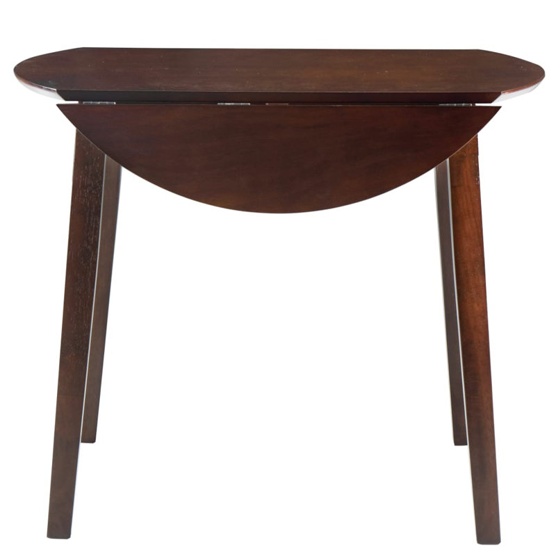 Jaylee Extendable Round Dining Table, Brown/Brown