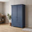 Armoire de cuisine autoportante haute avec 2 portes de style Shaker, tablettes de porte, 4 tiroirs et 2 tablettes réglables.-1717451768