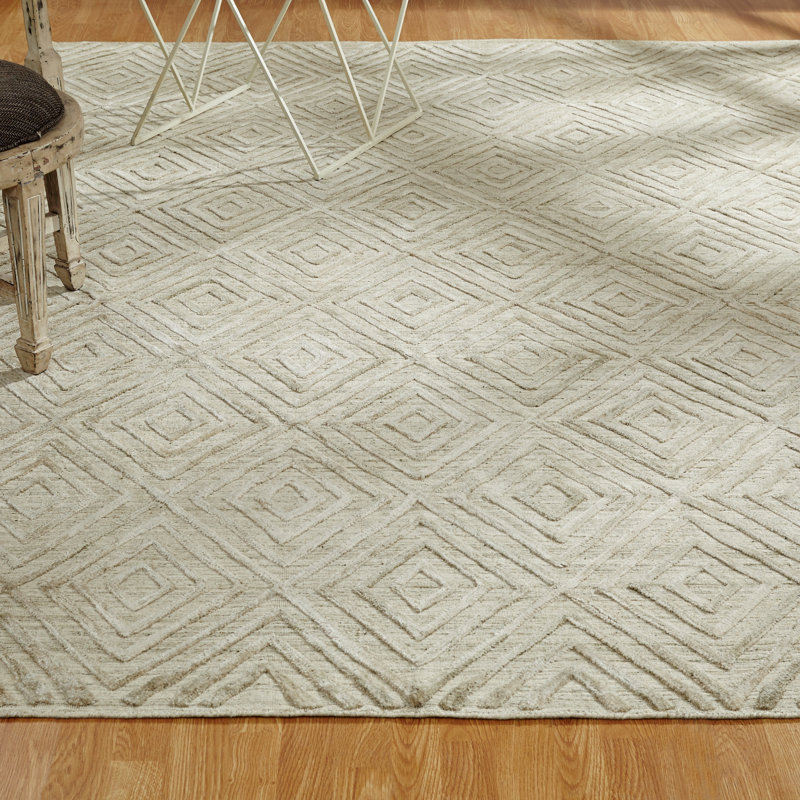 Conradina Geometric Area Rug in Brown, Rectangle 10' x 14'