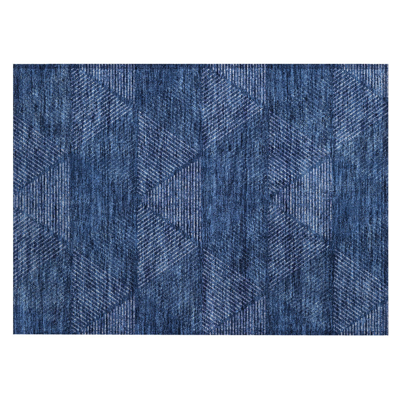 Lummus Washable Geometric Indoor / Outdoor Rug, Rectangle 1'8" x 2'6"
