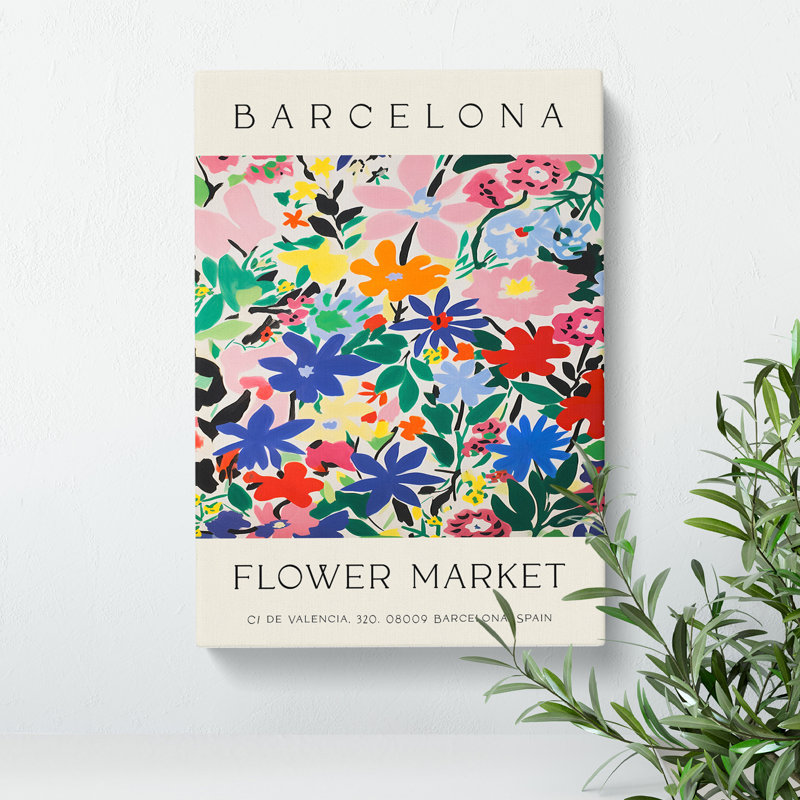 Flower Market Exhibition Barcelona No.6 - Wrapped Canvas, 91cm H x 60cm W x 3cm D