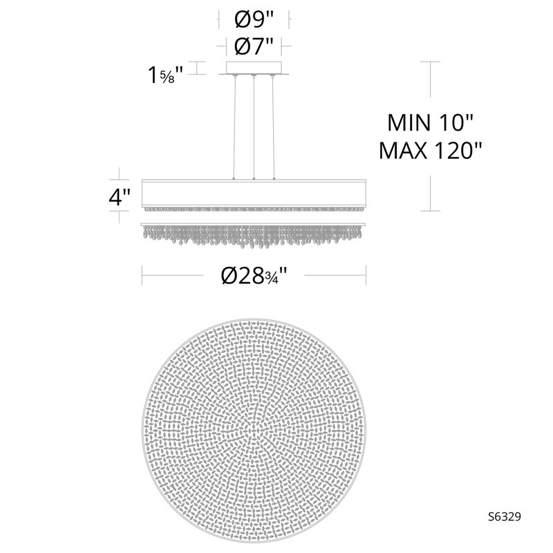 Eclyptix 1 - Light LED Chandelier, Silver
