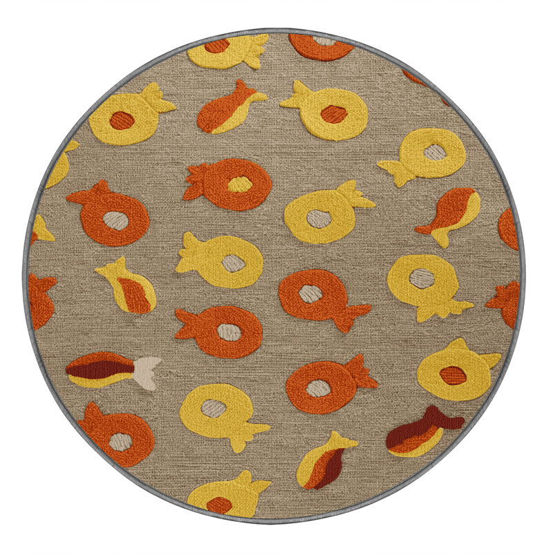  Tapis lavable et craquelins Goldfish, Rond 5 pi