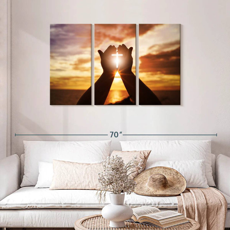 Adella Sunlight Over Cross, 28" H x 45" W