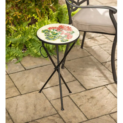 Merianne Glass Outdoor Folding Side Table