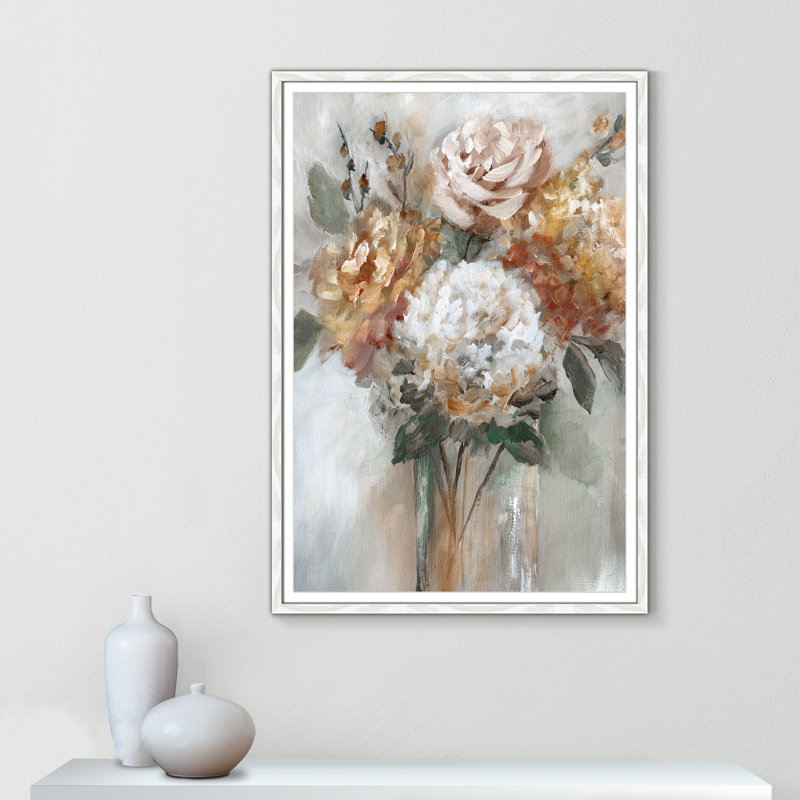 Automne doré par - peinture encadrée, H 41,5 po x l 29,5 po x P 0,75 po, Blanc