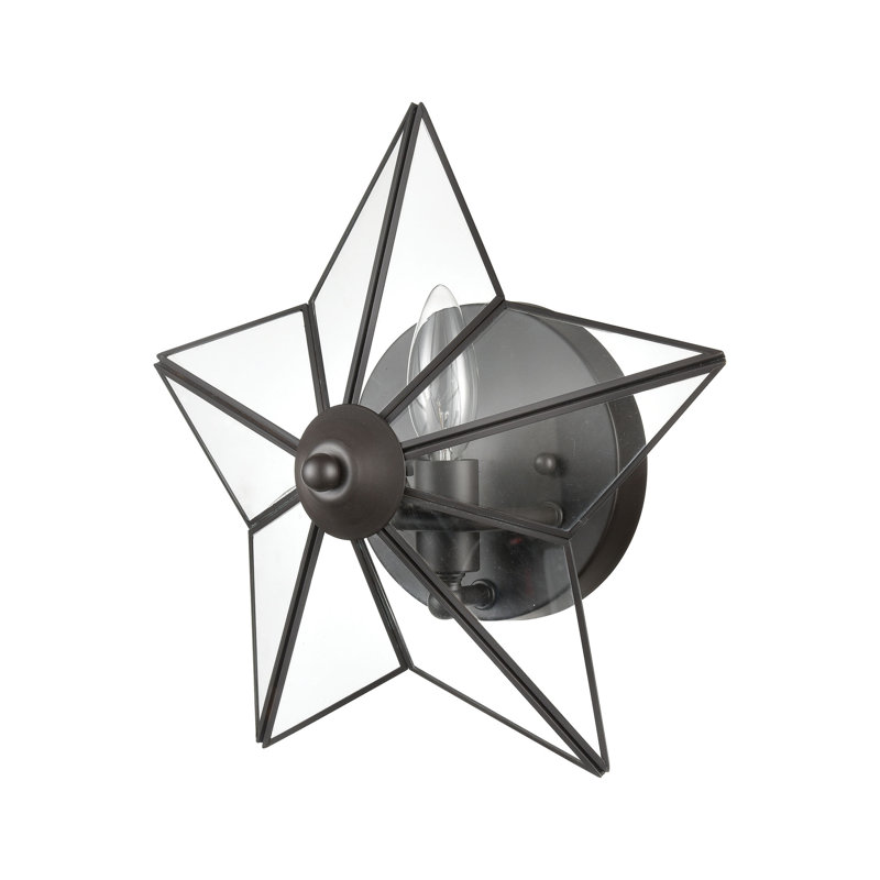 Moravian Star 12'' High 1-Light Sconce - Oil Rubbed Bronze
