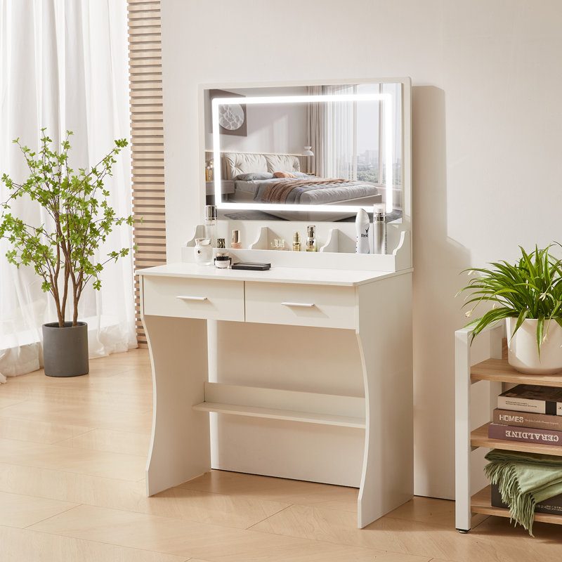 Makeup Vanity With Lighted Mirror