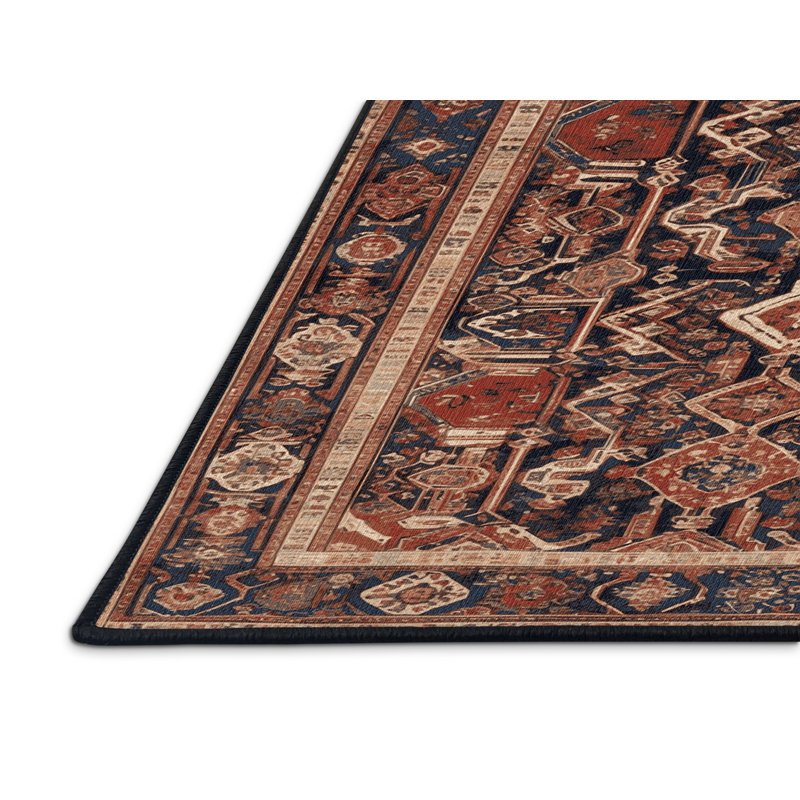 Machine Washable Persian Brown Area Rug, Square 8'