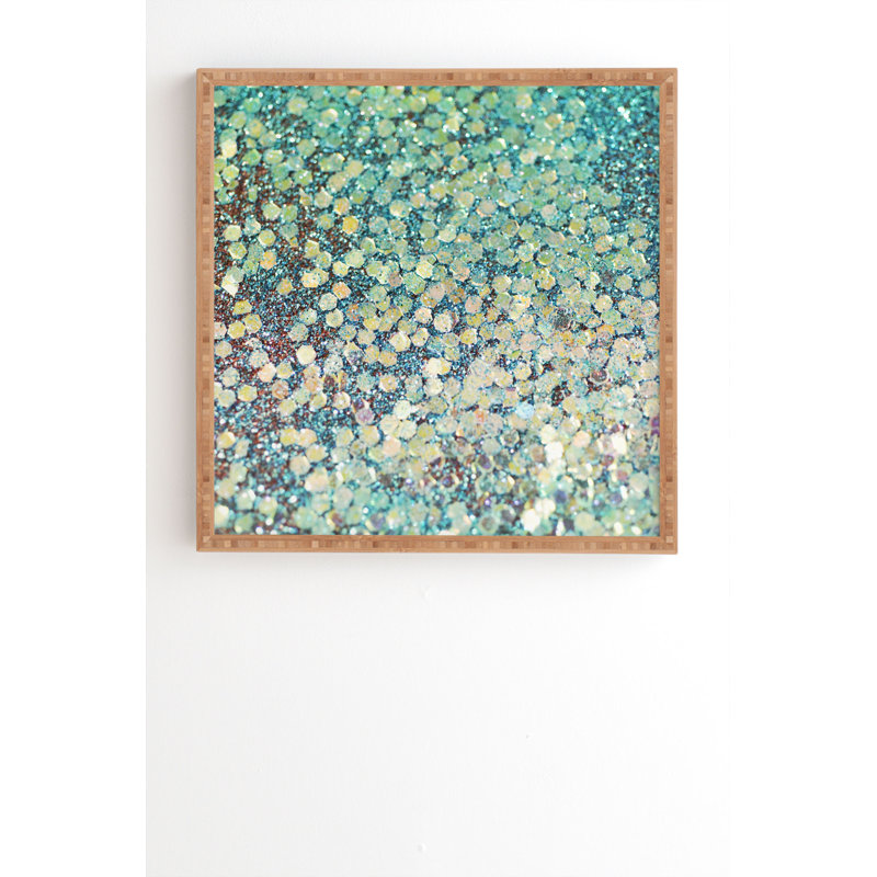 « mermaidscales », impression, H 20 po x l 20 po x P 2 po, Armature en bambou, Pas de tapis