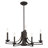 Dedham 5 - Light Steel Dimmable Chandelier-22375498