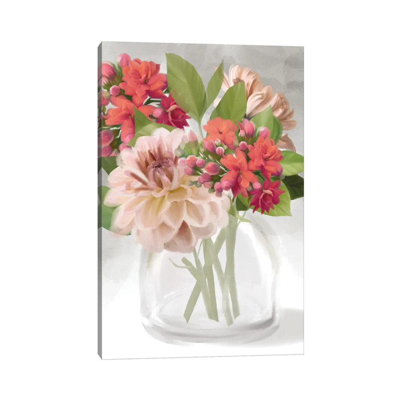 Dahlia Bouquet by House Fenway - Wrapped Canvas Print