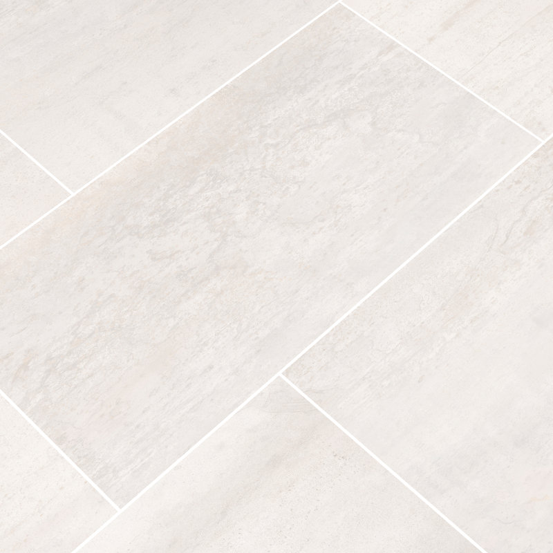 Vante 24 in. x 48 in. Matte Porcelain Metal Look Floor and Wall Tile, Nacre