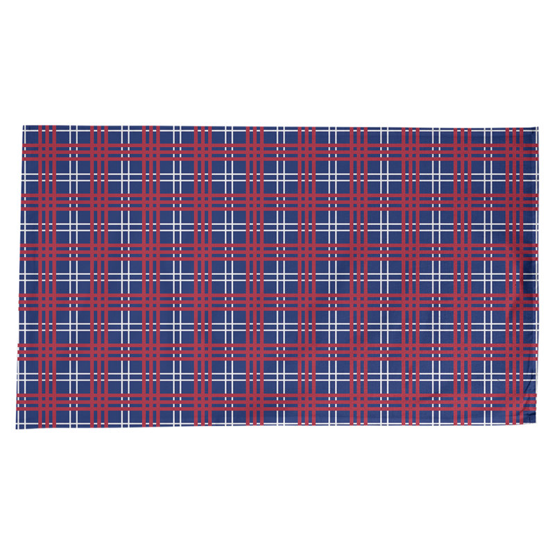 Nappe en mélange de coton à carreaux, Bleu foncé / blanc / rouge