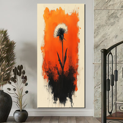 Wildflower Inferno And Dandelion Flower II - Dandelion Wall Art Decor