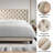 Linen Upholstered Bed Frame with Adjustable Headboard and Button Tufting-992243362-992243366