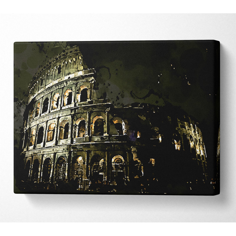Colosseum Roman Architecture - Wrapped Canvas Print, 81cm H x 121.9cm W x 10cm D