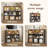 10-cube Storage Cabinet With Built-in Outlets & Led Lights - Tv Stand, Organizer, 39.4"H x 47.2"W x 11.8"D-697541428-696807916