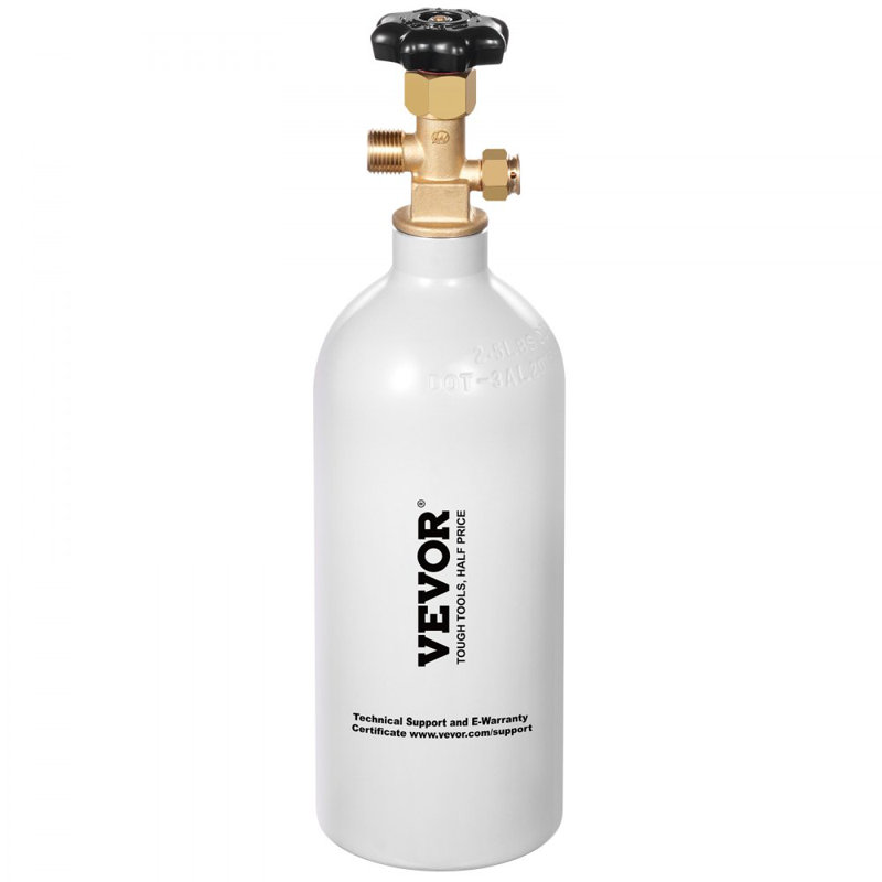 Réservoir à CO2 2,5 lb, nouveau cylindre en alliage d'aluminium avec valve CGA320 approuvée par le DOT