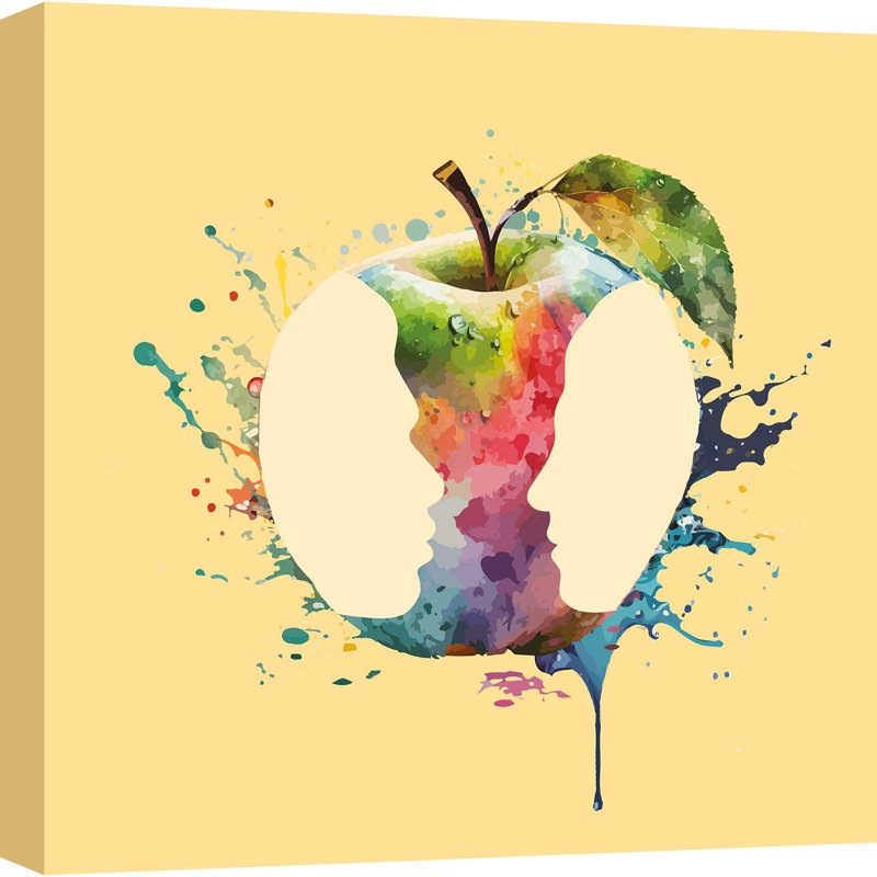 Pop Art: Love Apple III (XY+XY) 1 Piece Wrapped Canvas Wall Art, 50cm H x 50cm W