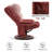 Swivel Recliners with Ottoman, Reclining TV Chairs with Vibration, Faux Leather Lounge Chair-2115537194