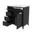 Meuble-lavabo autoportant de 30 pouces avec lavabo, 3 tiroirs à gauche, armoire à droite avec tablettes réglables, panneau de fibres à densité moyenne moderne et fabrication en bois d'hévéa-1076896852-1076896848