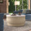 Round Teeter Totter Stone Cocktail Table
