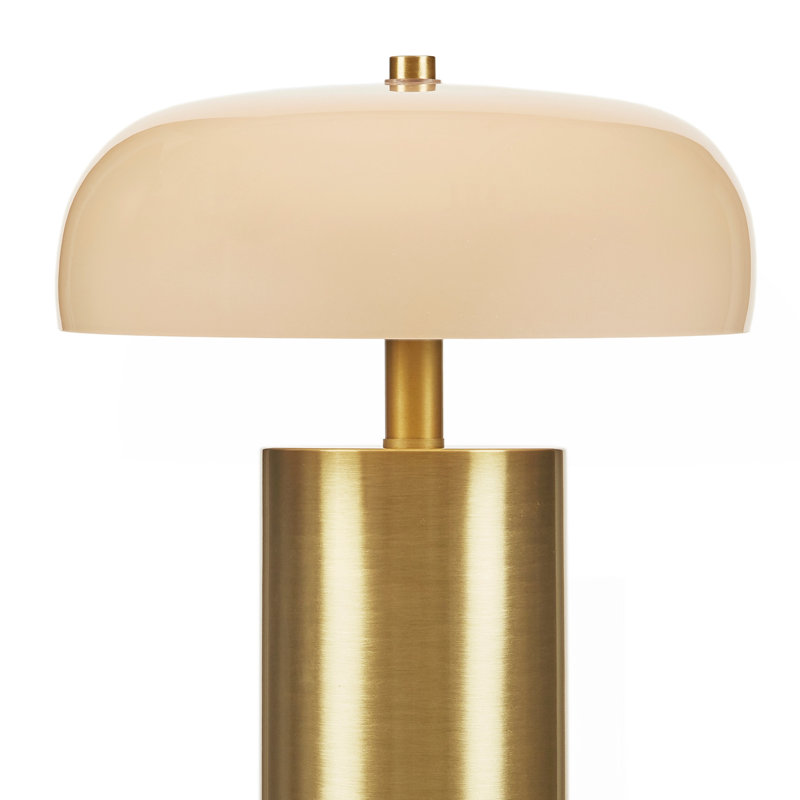 Lampe de table 1 pièce en céramique texturée avec abat-jour cannelé