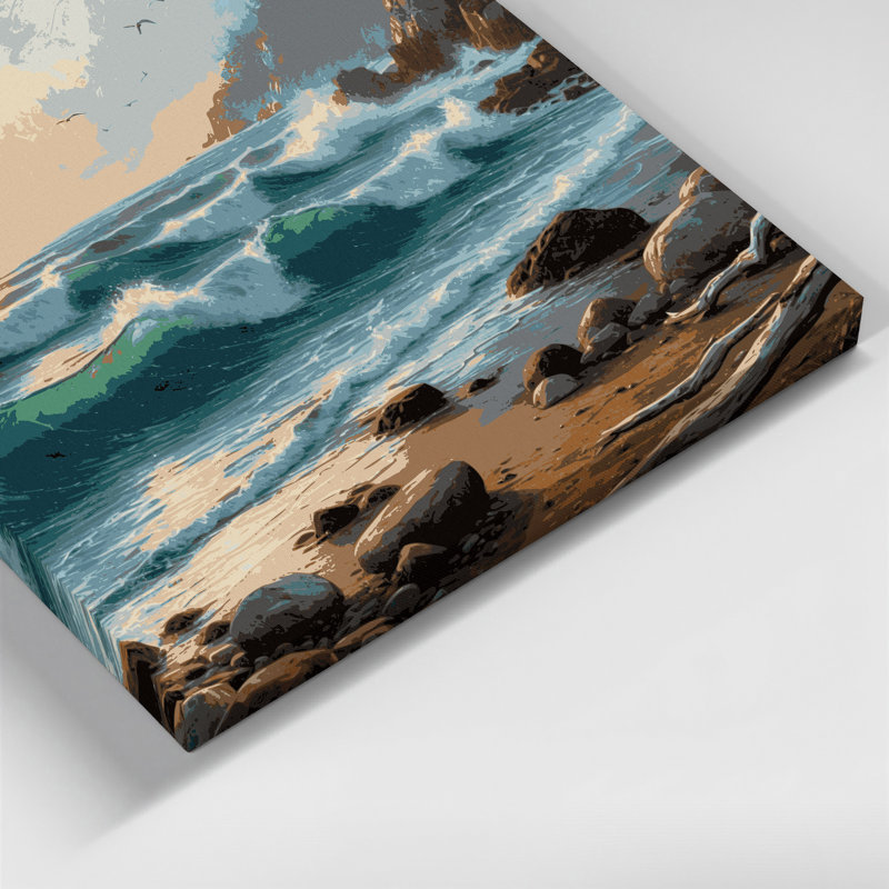 Art mural sur toile Coastal Seaside Escape, H 20 po x l 30 po