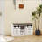 Modern Shoe Storage Bench, 2-Tier Entryway Bench with 2 Sliding Barn Doors & Full Soft Removable Seat Cushion for Entryway, Hallway, Bedroom